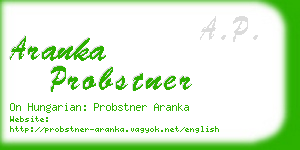 aranka probstner business card